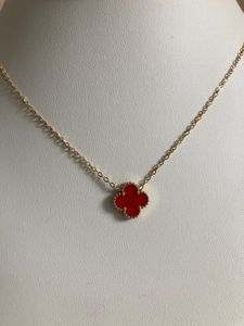 Lucky Clover Red Waterproof Necklace