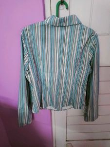 Striped Blue Blouse