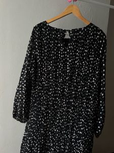 Polka DOT Pleated Midi Dress