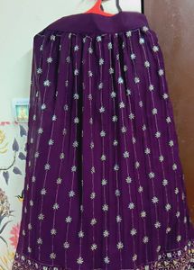 NEW Elegant Purple peplum lehenga S to.L size