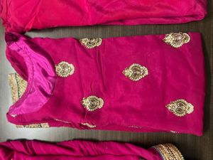 Pink Embroidered Kurta Set