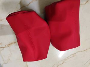 Mac Bride Hot Red Vanity Leather Bag..