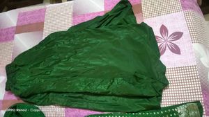 Green &amp; Gold Embroidered Salwar Kameez