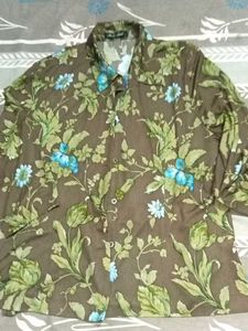 Floral Print Button-Down Shirt