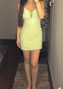 Cute Green Mini Dress