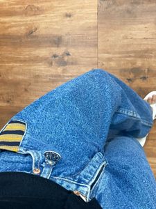 Vintage Striped Pocket Jeans
