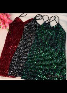 Sparkly Green Mini Dress
