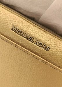 Michael Kors Pale Gold Continental Leather Wallet