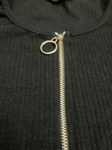 Chic Black Dress with Zipper Detail