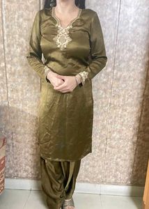 Elegant Satin  Kurta Salwar Set