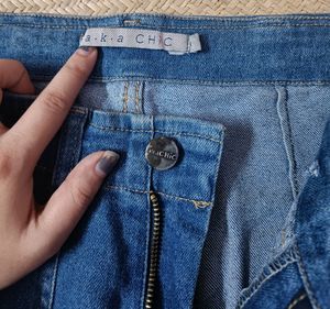 Aka Chic Straight High Waisted Jeans (Mid Blue) from Amazon.