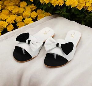 Bow Accent Slip-On Sandals