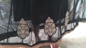 Elegant Black Embroidered  gown