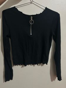 Black Long Sleeve Top