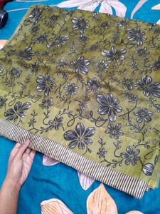 Olive Printed Saree (Women&#39;s)