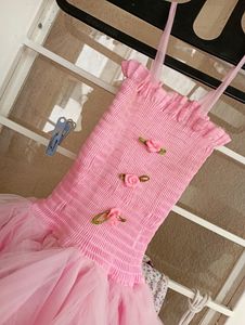 Baby Pink Frock For  Baby Girls