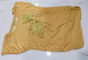Biege Party Wear Top