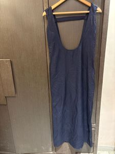 Navy Maxi Dress with Blouse