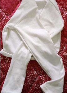 White Long Sleeve Crop Top