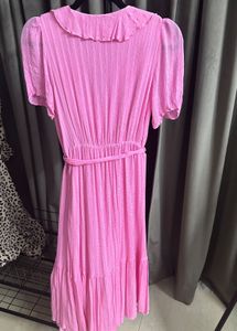 FOREVER NEW Pink Ruffled Midi Dress | M size
