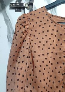 Brown Polka Dot Top From Max