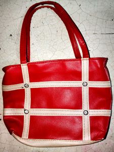 Red & White Handbag
