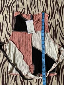 Patchwork Ribbed Crop Top