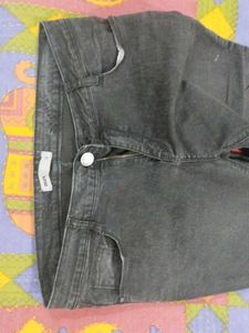 Dark Grey Denim Capri