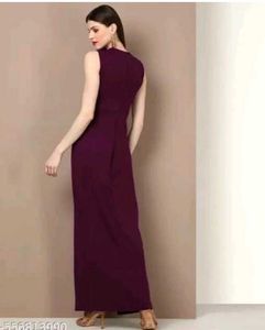 One Piece Side Cut Maroon Dress
