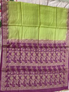 Green n Magenta Saree