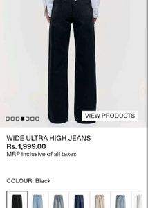 H&amp;m Highwaisted Wide Leg Jeans