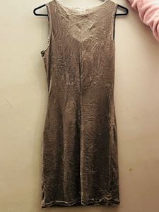 Vintage Velvet Cowl Neck Dress