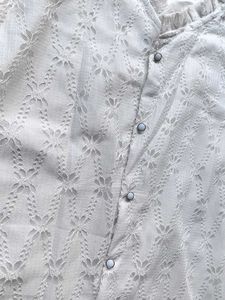 Lace Detail White Blouse