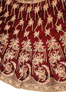 Maroon Embroidered Lehenga Choli