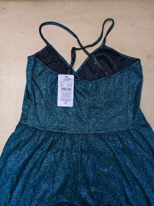 Party Deep V Neck Glittered Wrap A-line 🪩