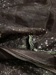 New Brown Pure Tissue Saree