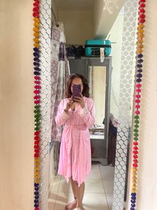 nighty full sleeves shrug with robe and bra