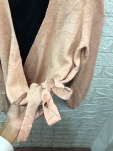 Peach Wrap wool sweater🕷️🕸️‼️