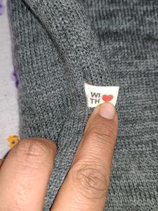 Unisex Grey Wollen Onesie With Hoodie
