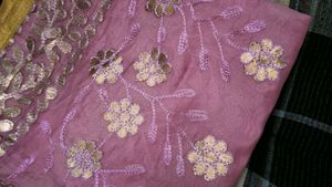 Festival special pink gown with dupatta