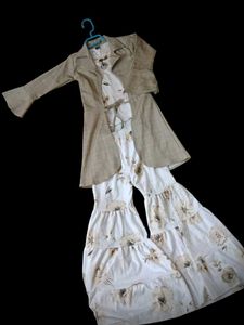 Beige Palazzo Outfit Set