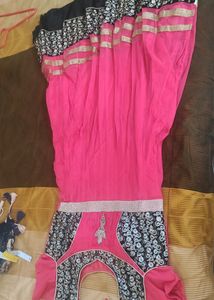 35%off Coral Colour Anarkali Dress