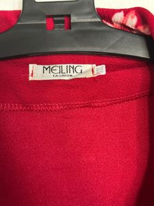 Red Floral Embroidered Jacket