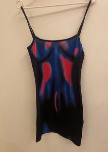 Abstract Print Mini Dress