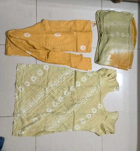 Yellow Kurta Set & Dupatta