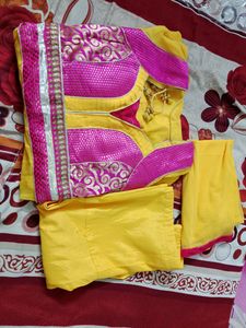 3pcs Long Netted Anarkali