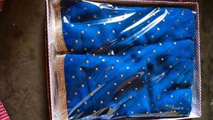 New Royal Blue &amp; Gold Saree