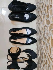 2 Pair Of Black Jotis With Heels