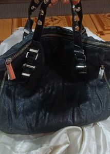 Michael Kors Black Leather Tote Bag
