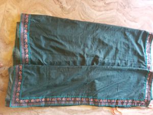 Green Lace Border Saree